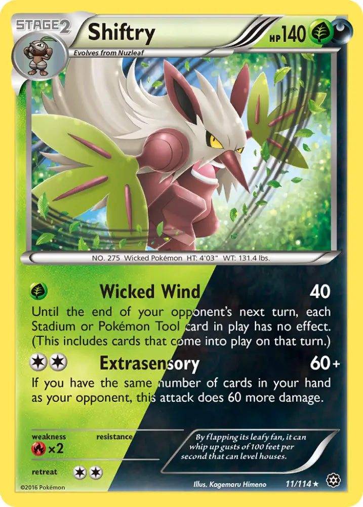 Shiftry (11/114) [XY: Steam Siege] - Pokemon Single
