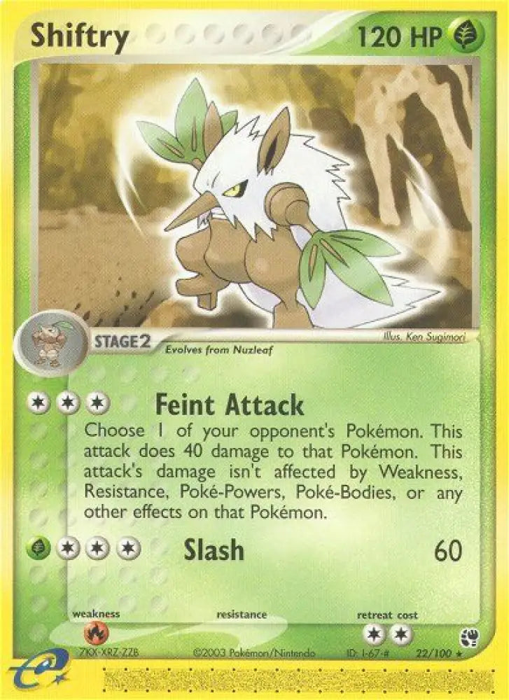 Shiftry (22/100) [EX: Sandstorm] - Pokemon Single