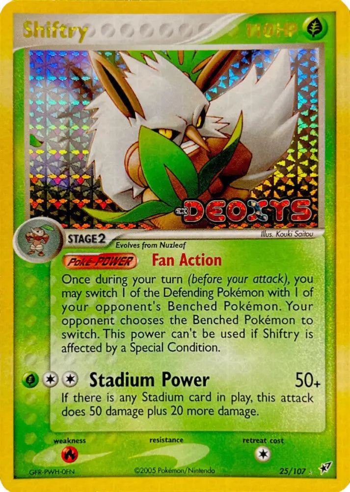Shiftry (25/107) (Stamped) [EX: Deoxys] - Pokemon Single