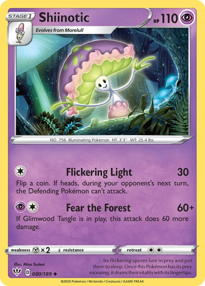 Shiinotic (080/189) [Sword & Shield: Darkness Ablaze] - Pokemon Single