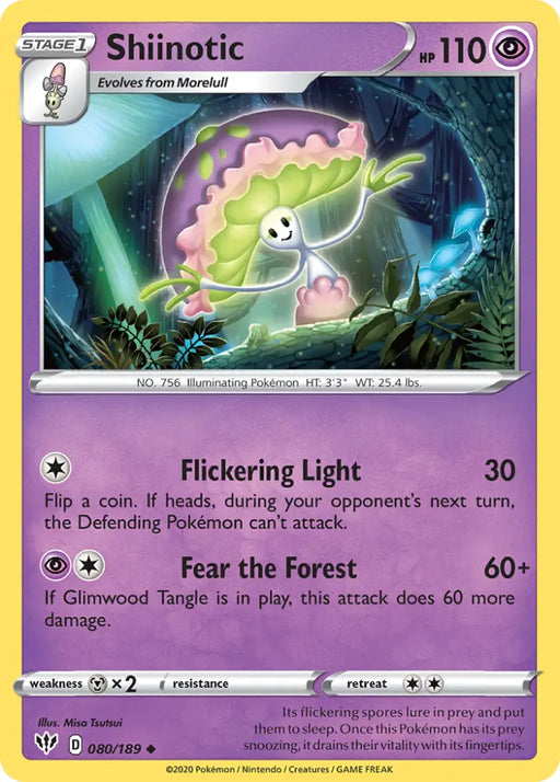 Shiinotic (080/189) [Sword & Shield: Darkness Ablaze] - Pokemon Single
