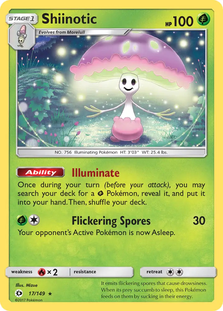 Shiinotic (17/149) [Sun & Moon: Base Set] - Pokemon Single
