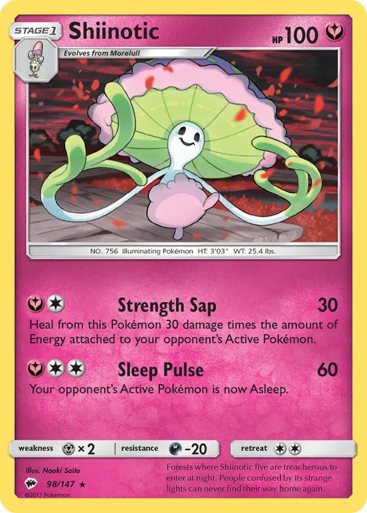 Shiinotic (98/147) [Sun & Moon: Burning Shadows] - Pokemon Single