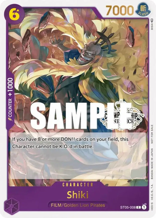 Shiki (Store Championship Participation Pack Vol. 2) (ST05-008) [One Piece Promotion Cards]