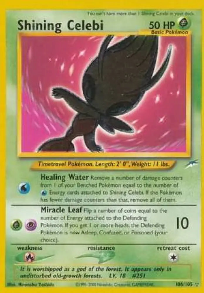 Shining Celebi (106/105) [Neo Destiny Unlimited] - Pokemon Single