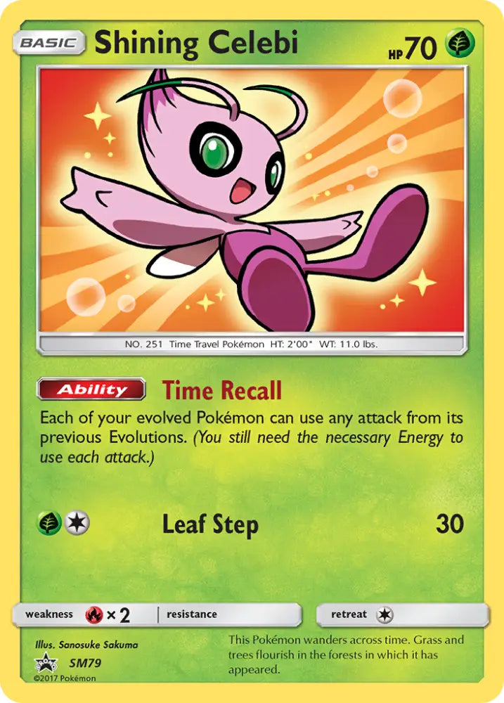Shining Celebi (SM79) [Sun & Moon: Black Star Promos] - Pokemon Single