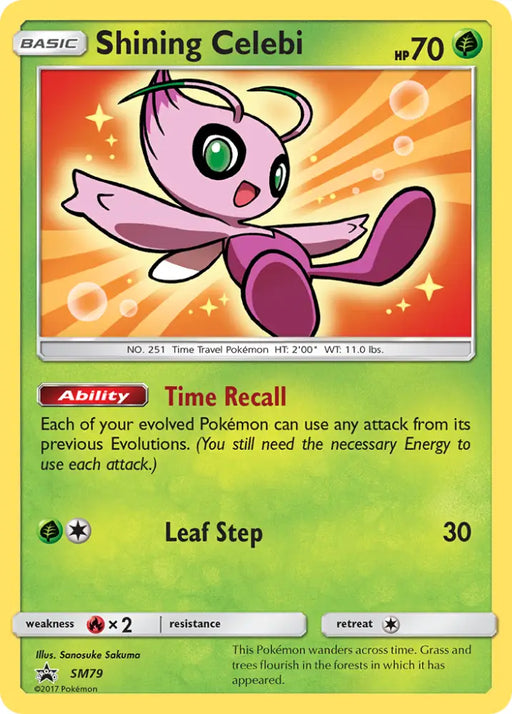 Shining Celebi (SM79) [Sun & Moon: Black Star Promos] - Pokemon Single