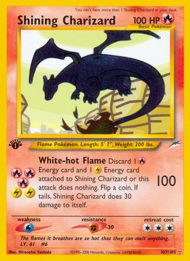 Shining Charizard (107/105) [Neo Destiny 1st Edition] - Pokemon Single
