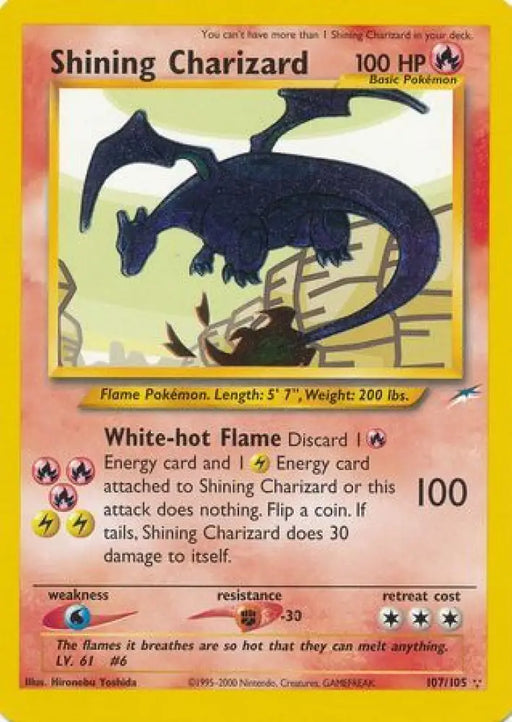 Shining Charizard (107/105) [Neo Destiny Unlimited] - Pokemon Single