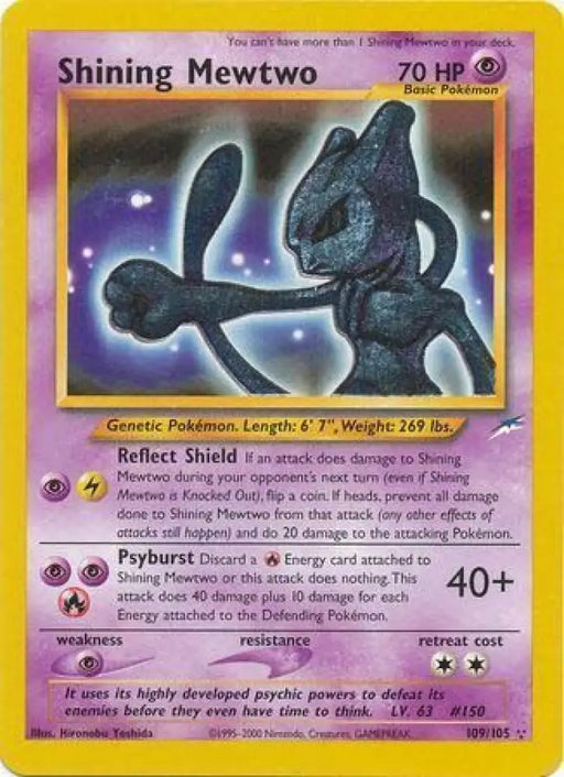 Shining Mewtwo (109/105) [Neo Destiny Unlimited] - Pokemon Single