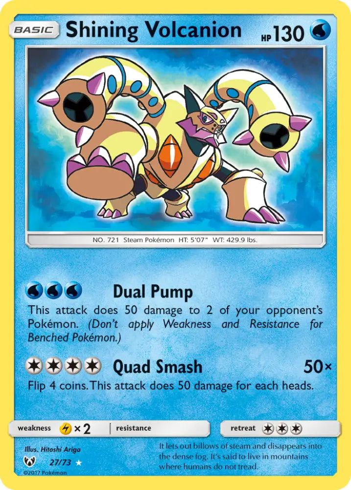 Shining Volcanion (27/73) [Sun & Moon: Shining Legends] - Pokemon Single