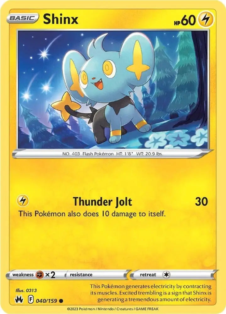 Shinx (040/159) (40) [Sword & Shield: Crown Zenith] - Pokemon Single
