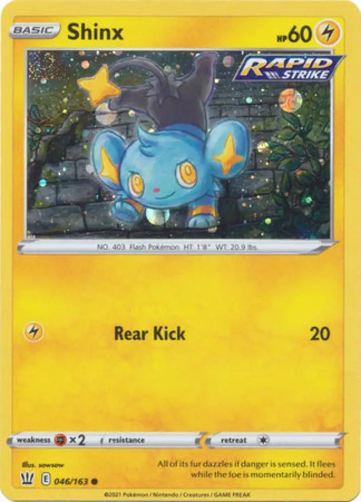 Shinx (046/163) (Cosmos Holo) [Sword & Shield: Battle Styles] - Pokemon Single