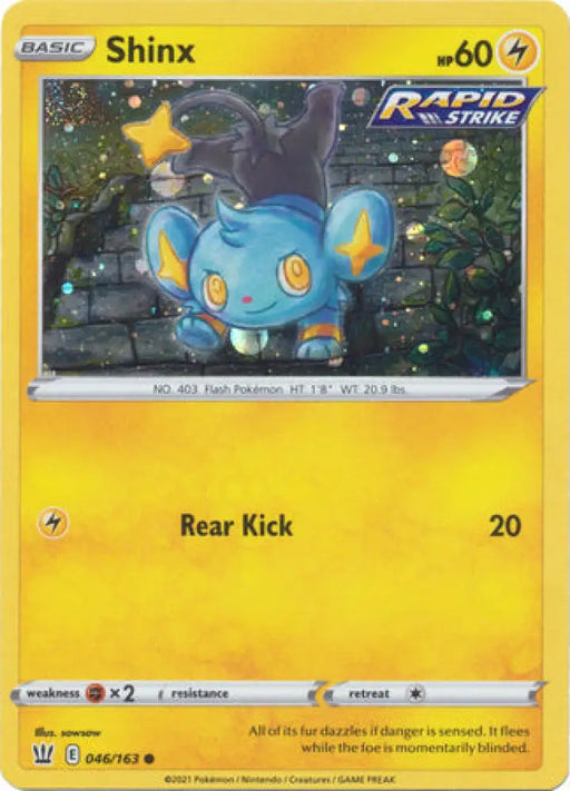 Shinx (046/163) (Cosmos Holo) [Sword & Shield: Battle Styles] - Pokemon Single