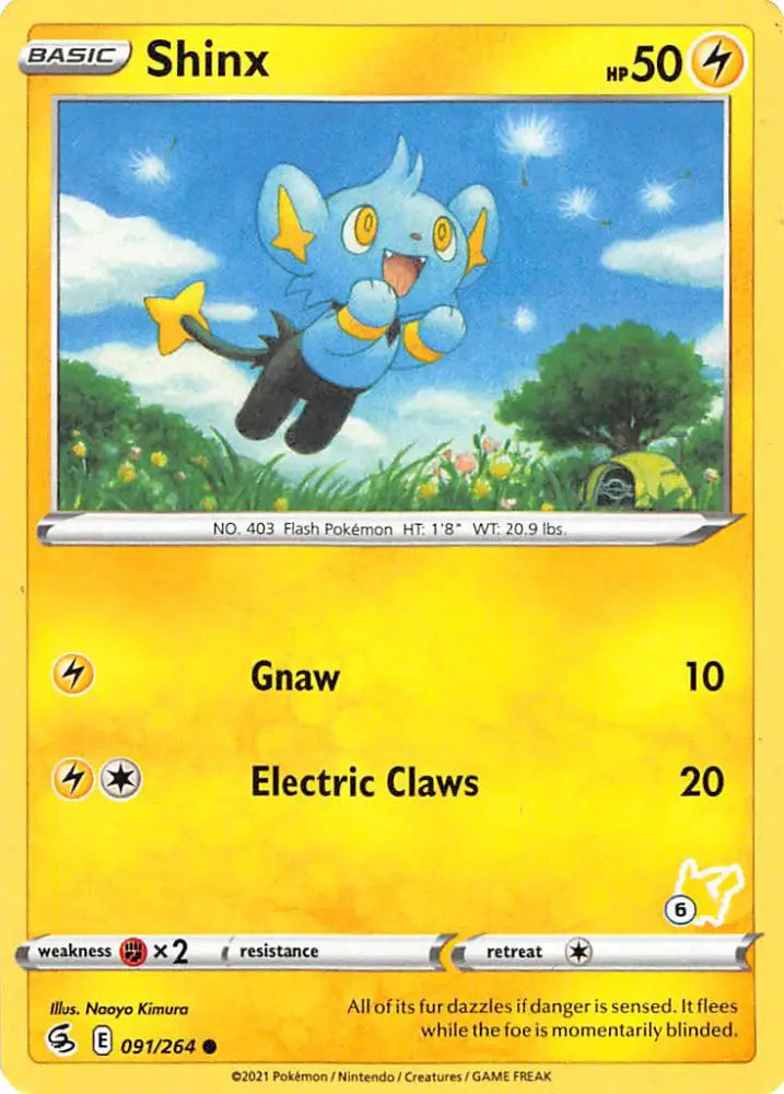 Shinx (091/264) (Pikachu Stamp #6) [Battle Academy 2022] - Pokemon Single