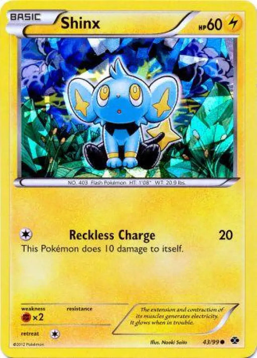 Shinx (43/99) (Cracked Ice Holo) (Blister Exclusive) [Black & White: Next Destinies] - Pokemon Single
