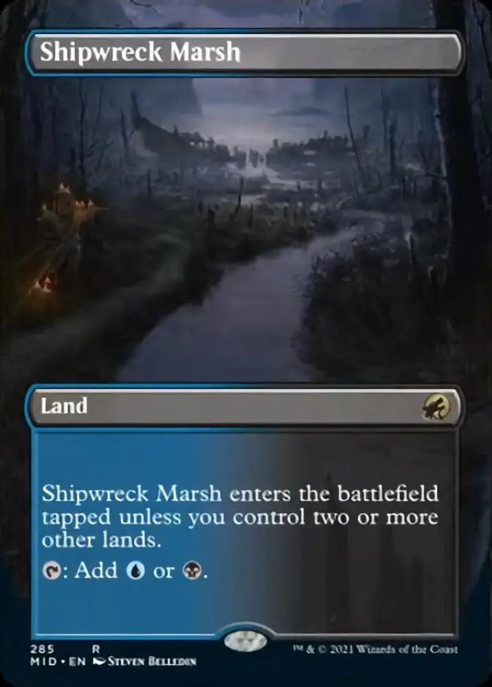 Shipwreck Marsh (Borderless Alternate Art) [Innistrad: Midnight Hunt] - MTG Single