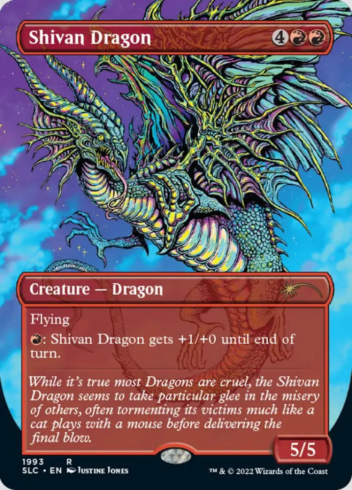 Shivan Dragon (Borderless) [Secret Lair 30th Anniversary Countdown Kit] - MTG Single