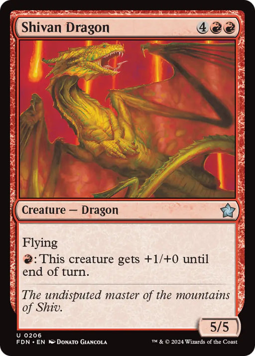 Shivan Dragon [Foundations] - MTG Single