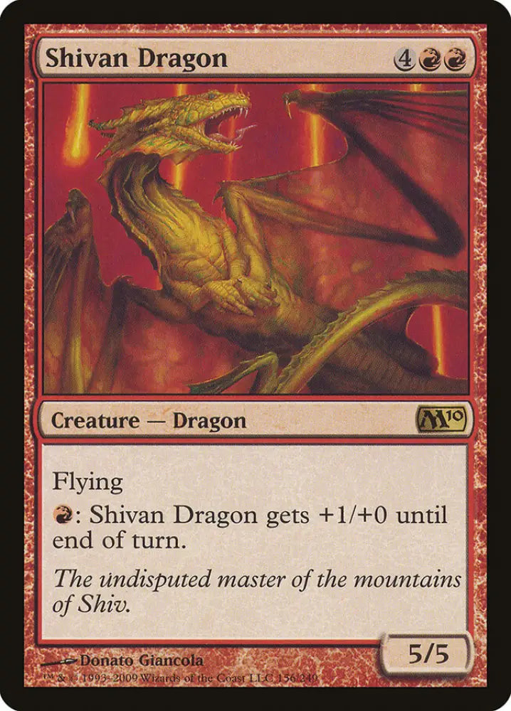 Shivan Dragon [Magic 2010] - MTG Single