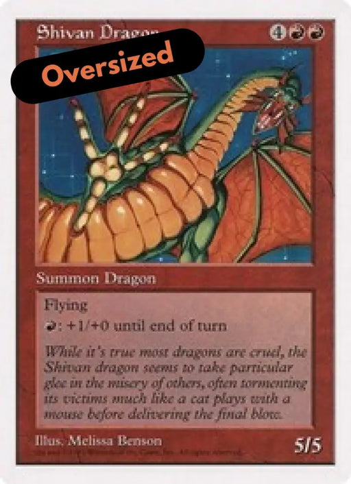 Shivan Dragon (Oversized) [Oversize Cards] - MTG Single