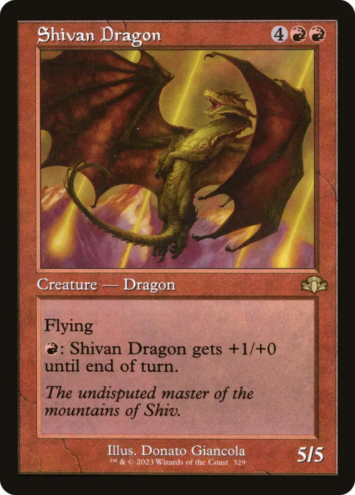 Shivan Dragon (Retro) [Dominaria Remastered] - MTG Single