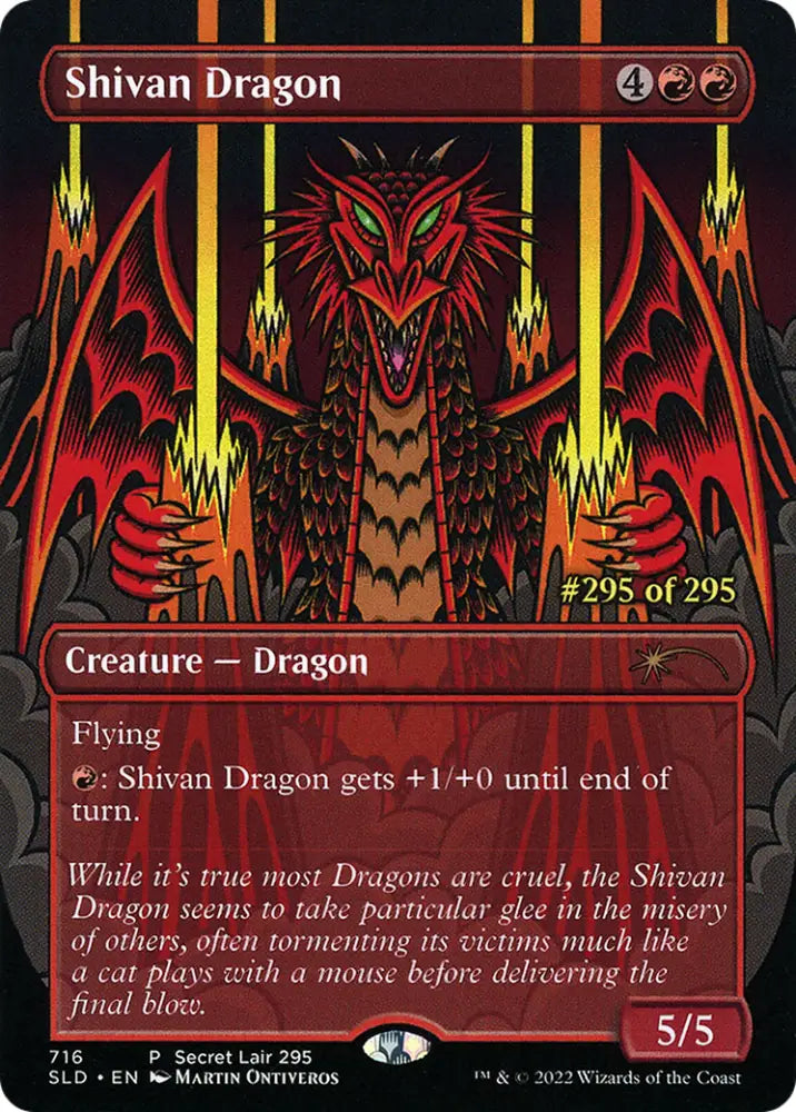 Shivan Dragon (Serialized) [Secret Lair Drop Promos] - MTG Single
