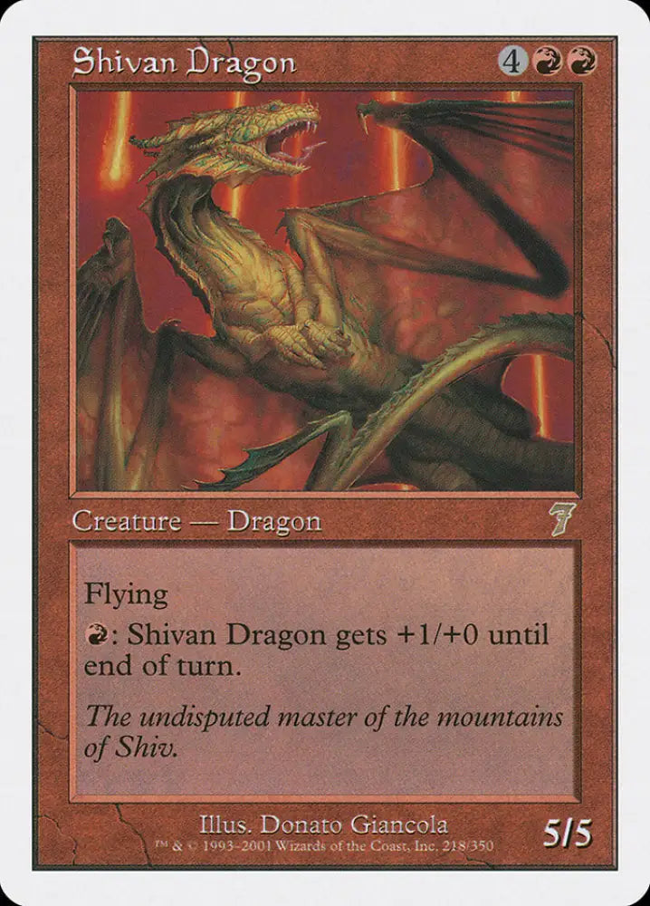Shivan Dragon [Seventh Edition] - MTG Single