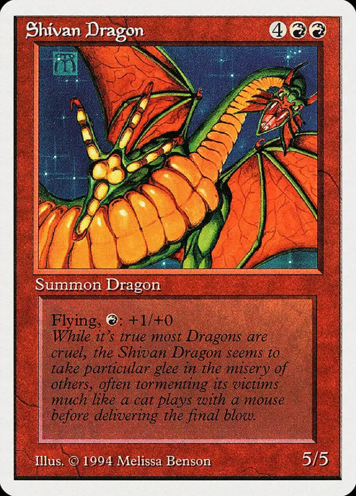Shivan Dragon [Summer Magic / Edgar] - MTG Single