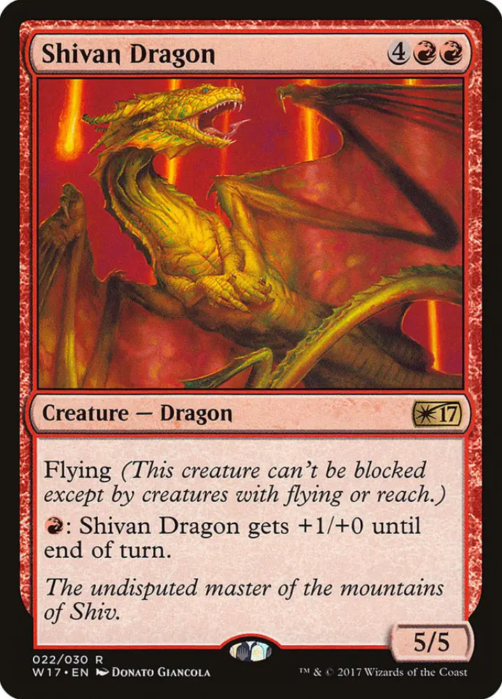Shivan Dragon [Welcome Deck 2017] - MTG Single