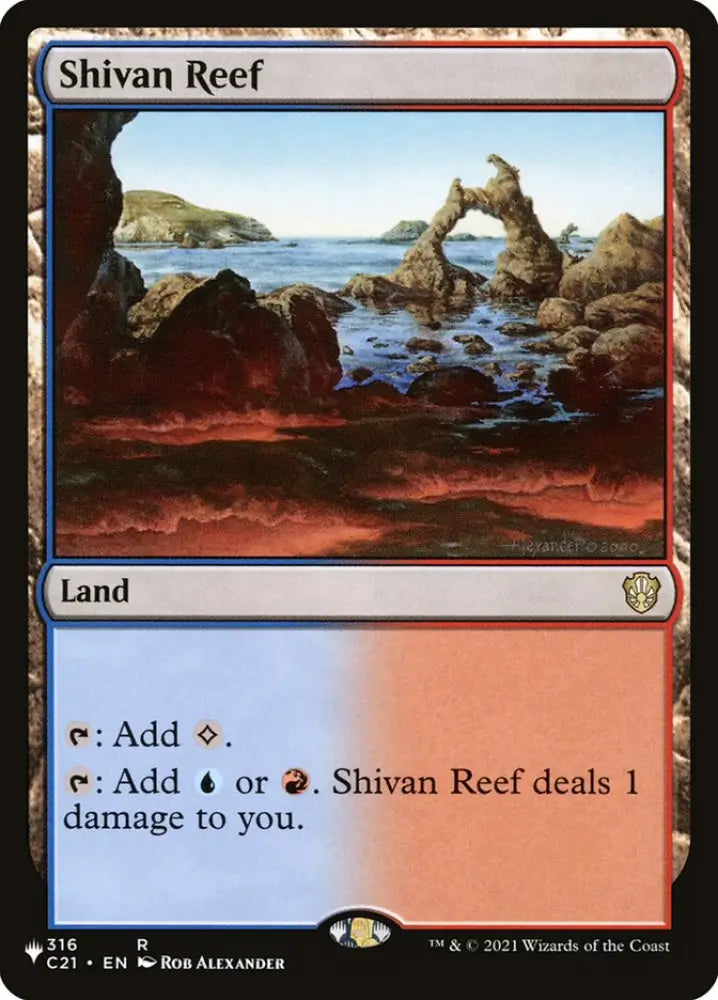 Shivan Reef [Secret Lair: Heads I Win Tails You Lose] - MTG Single
