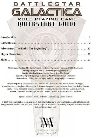 Battlestar Galactica QuickStart Guide (EN)