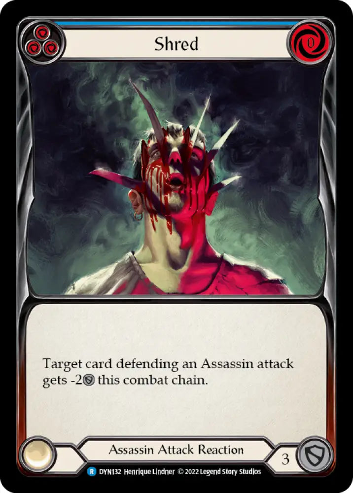 Shred (Blue) [Dynasty] Rainbow Foil - Flesh And Blood Single