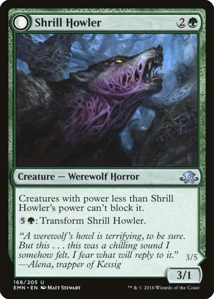 Shrill Howler // Howling Chorus [Eldritch Moon] - MTG Single