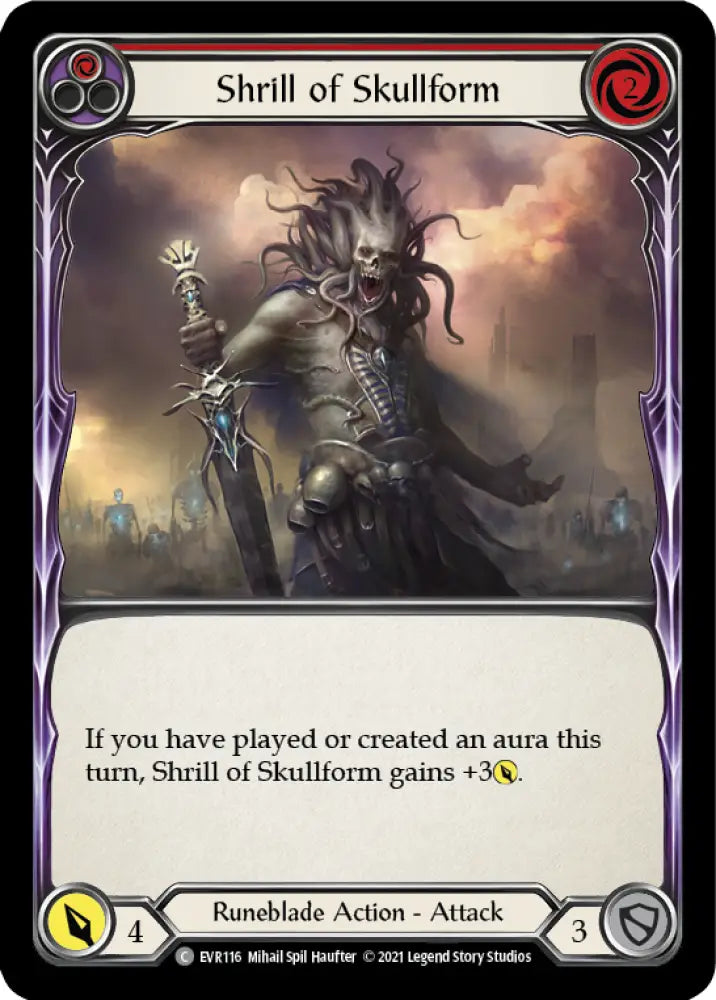 Shrill of Skullform (Red) [Everfest] 1st Edition Normal - Flesh And Blood Single