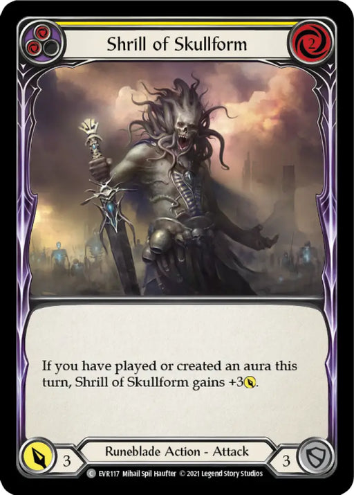 Shrill of Skullform (Yellow) [Everfest] 1st Edition Normal - Flesh And Blood Single