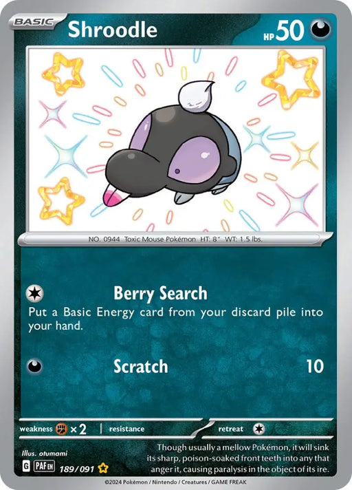 Shroodle (189/091) [Scarlet & Violet: Paldean Fates] - Pokemon Single