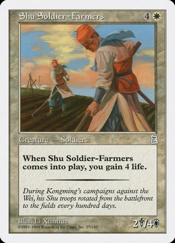 Shu Soldier-Farmers [Portal Three Kingdoms] - MTG Single
