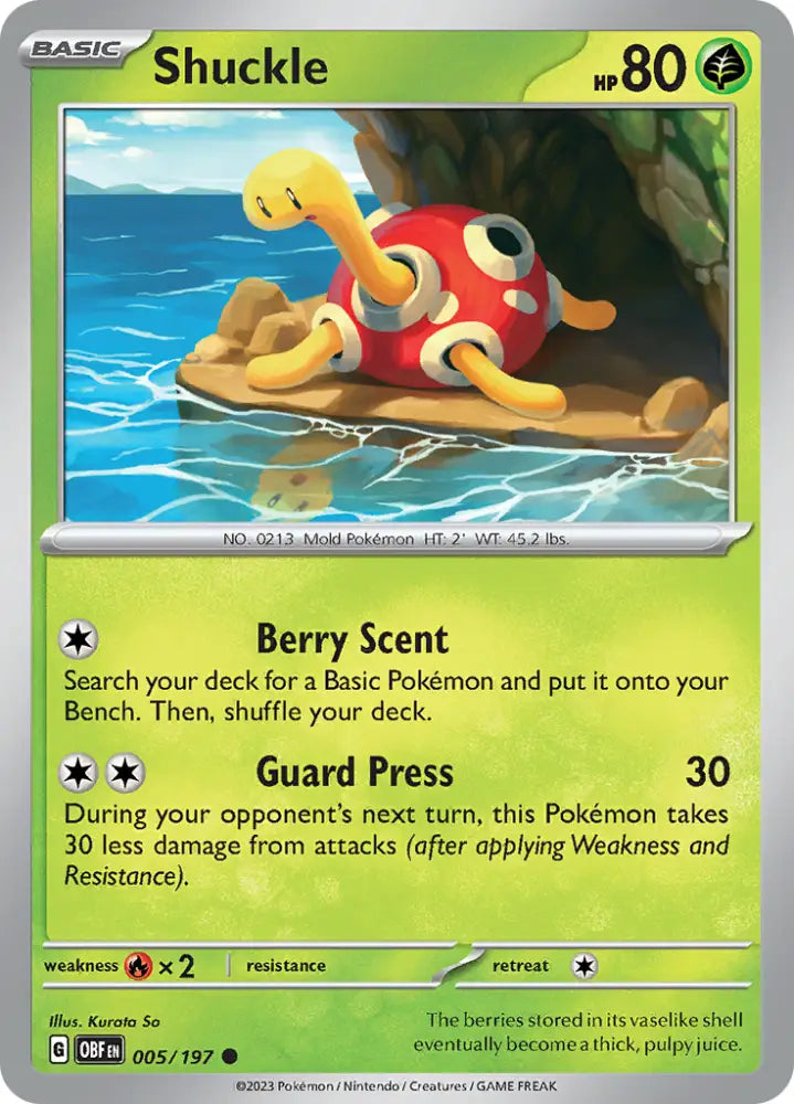 Shuckle (005/197) [Scarlet & Violet: Obsidian Flames] - Pokemon Single