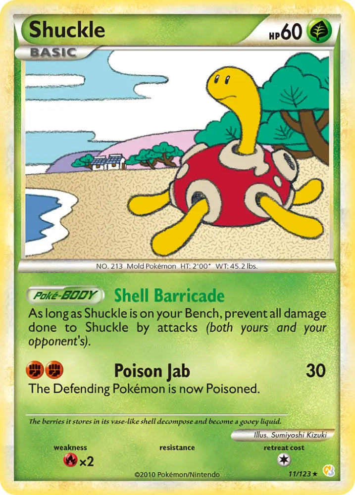 Shuckle (11/123) [HeartGold & SoulSilver: Base Set] - Pokemon Single