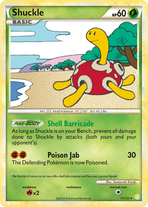 Shuckle (11/123) [HeartGold & SoulSilver: Base Set] - Pokemon Single