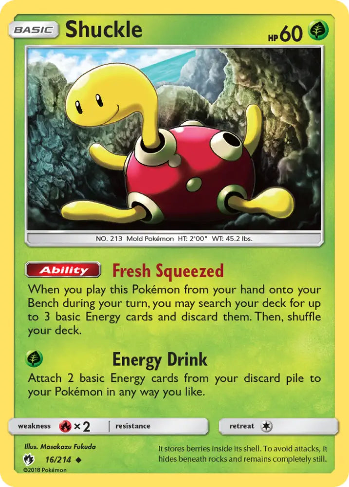 Shuckle (16/214) [Sun & Moon: Lost Thunder] - Pokemon Single