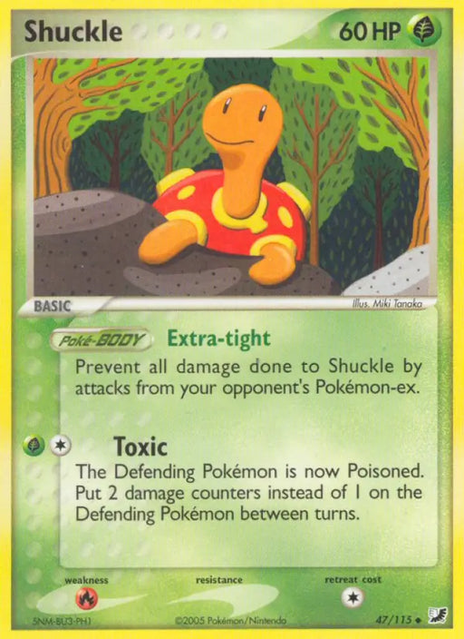 Shuckle (47/115) [EX: Unseen Forces] - Pokemon Single