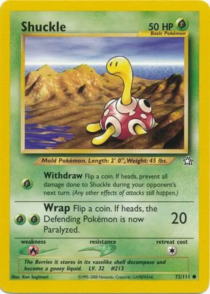 Shuckle (72/111) [Neo Genesis Unlimited] - Pokemon Single