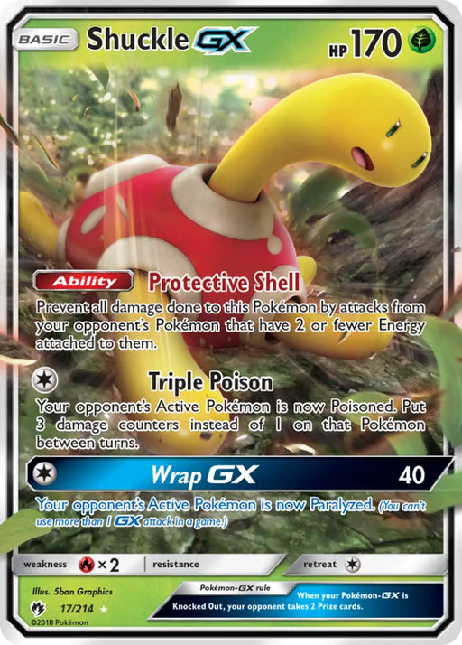 Shuckle GX (17/214) [Sun & Moon: Lost Thunder] - Pokemon Single