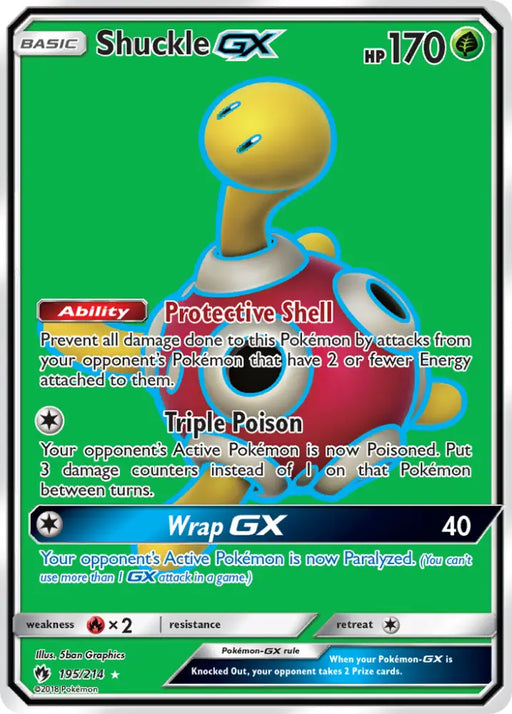 Shuckle GX (195/214) [Sun & Moon: Lost Thunder] - Pokemon Single