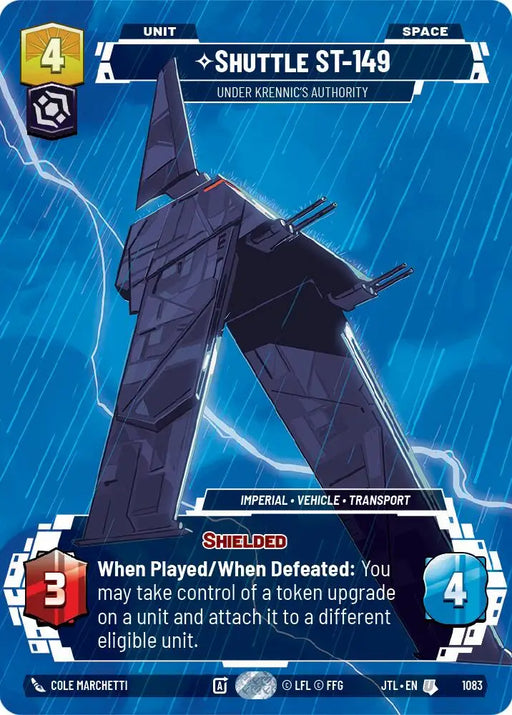 Shuttle ST-149 - Under Krennic’s Authority (Prestige Foil) (1083) [Jump to Lightspeed] - Star Wars: Unlimited Single