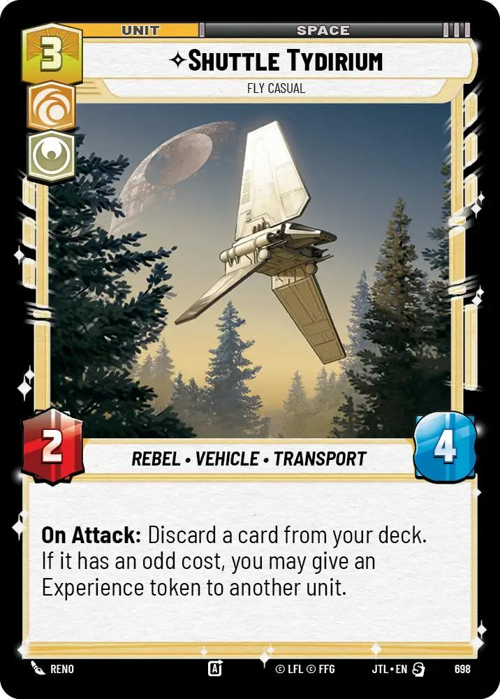 Shuttle Tydirium - Fly Casual (Foil) (698) [Jump to Lightspeed] - Star Wars: Unlimited Single
