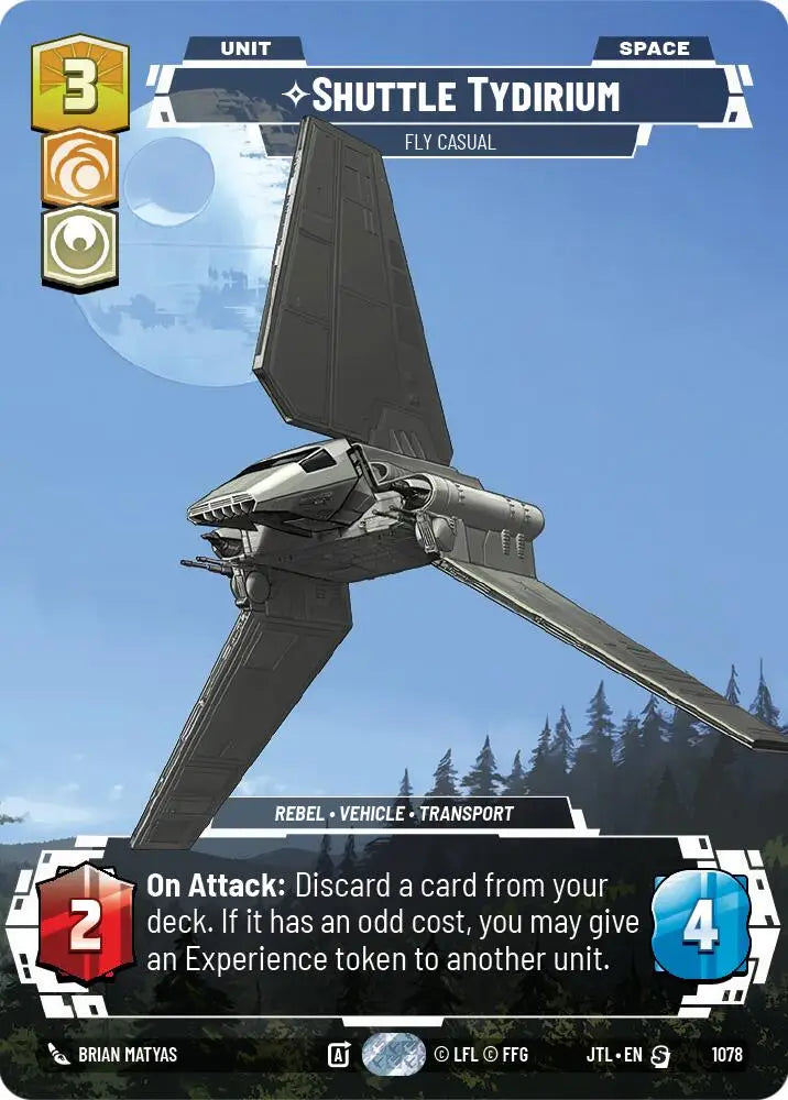 Shuttle Tydirium - Fly Casual (Prestige Foil) (1078) [Jump to Lightspeed] - Star Wars: Unlimited Single