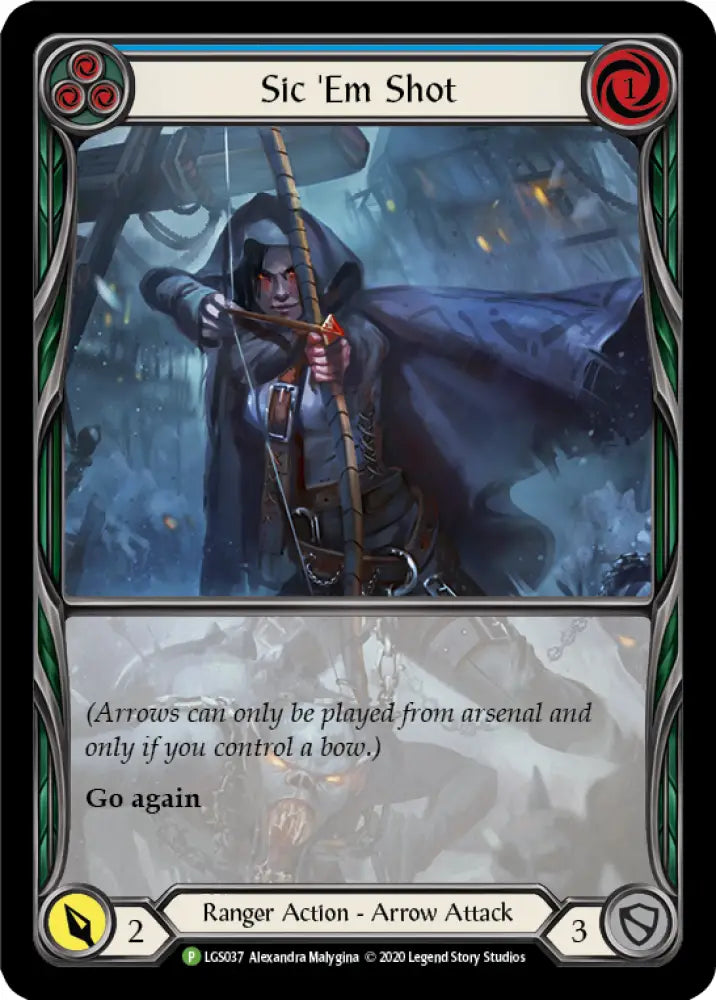 Sic ’Em Shot (Blue) [LGS037] (Promo) Rainbow Foil - Flesh And Blood Single